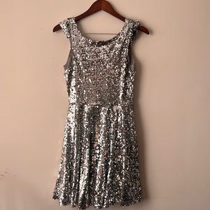 Silver Sequin Dress